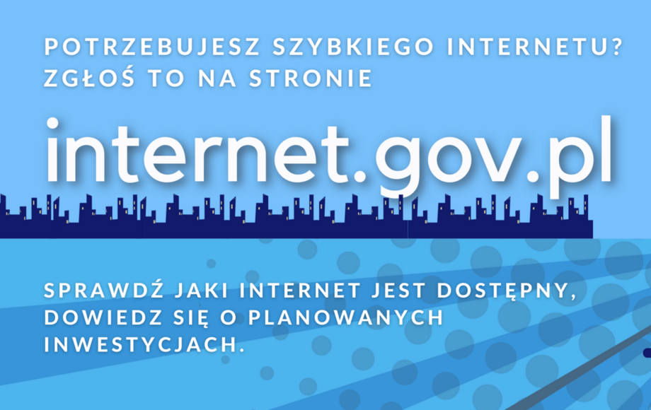 Zdjęcie do Potrzebujesz szybkiego internetu? - Wejdź na stronę internet.gov.pl