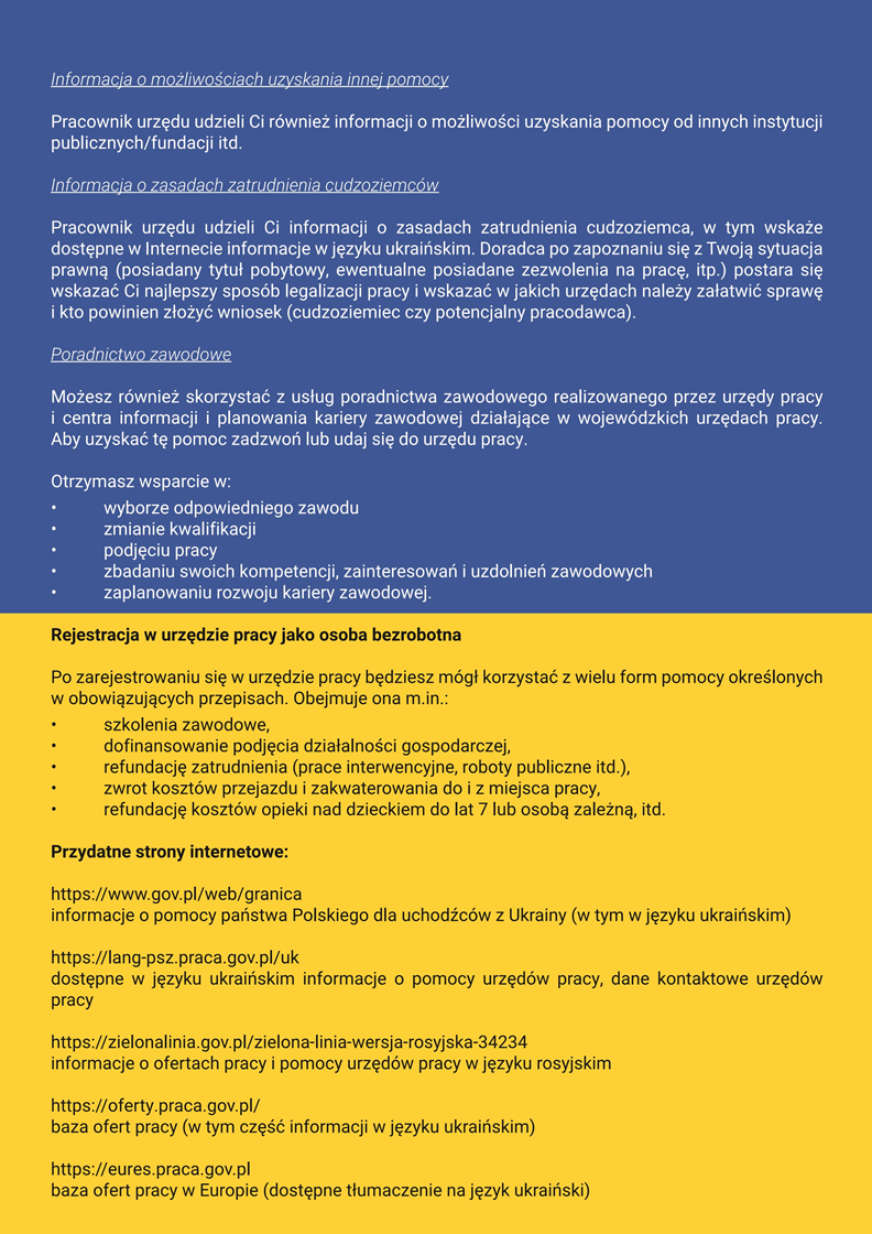 ulotka z informacją o pomocy