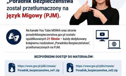Nowe poradniki bezpieczeństwa w Polskim Języku Migowym (PJM)