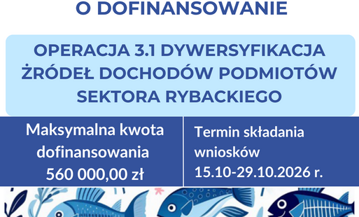 Ogłoszenie o naborze wniosków o dofinansowanie dla sektora rybackiego